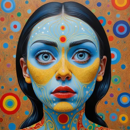 Prompt: The most beautiful painting highly detailed extremely detailed oil on canvas crisp quality colourful Picasso Van Gogh no text klimt Alex Grey Bridget Riley Yayoi Kusama Figurative Art murakami  extremely detailed background