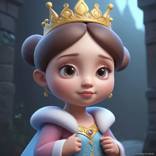 Prompt: super cute fantasay princess 3D concept by Gediminas Pranckevicius, foggy, glowing effect, beautiful detailed, chubby, face realistic, Game Art, hyper detailed, no background, Character Modeling, cartoon, cinematic, raytrace, Trend on artstation, C4D