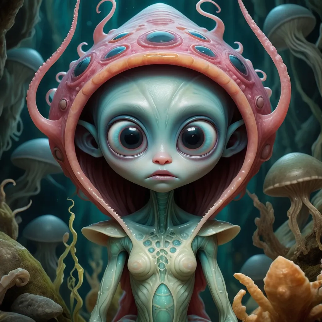 Prompt: 
ultra highly detailed, 

luminism, an alien, 

descendants of aquatic creatures, 

now adapted to earth , 



cinematic,

32k,

finnish folklore,

detailed ink,

acrylic,

Kraola,

Nicoletta Ceccoli,

Beeple,

Jeremy Ketner Todd Lockwood,

storybook illustration,

extremely large sharp luminous eyes,

traditional finnish interior,

fairy tale,

storybook,

mystical,

very detailed unusual very detailed,

difficult,

difficult posture,

masterpiece,

high quality,

bright colors,

intricate patterns