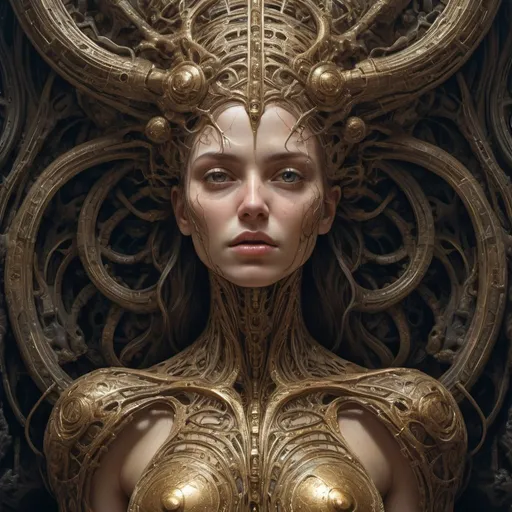 Prompt: Coronation.

by Dan Mumford seb McKinnon acrylic paint, paint, oil,beautiful woman, detailed face..   national geographic Artstation by gaston bussiere HD by Jenny Saville and by Hope Gangloff maximalist mannerism, surrealism", by Daniel Merriam, Nikolina Petolas, Peter Gric, Dariusz Klimczak, surreal hallucinatory intricately detailed sharp focus", sf, intricate artwork masterpiece, ominous, matte painting movie poster, golden ratio, trending on cgsociety, intricate, epic, trending on artstation, by artgerm, h. r. giger and beksinski, highly detailed, vibrant, production cinematic character render, ultra high quality model, perfect composition, beautiful detailed intricate insanely detailed octane render trending on artstation, 8 k artistic photography, photorealistic concept art, soft natural volumetric cinematic perfect light, chiaroscuro, award - winning photograph, masterpiece, oil on canvas, raphael, caravaggio, greg rutkowski, beeple, beksinski, giger