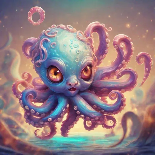 Prompt: cute Octopus kitten chimera. in the style of Albert Joseph Penot and Dan Mumford,swirls, light leak effect,vivid,surrealism, 3d depth, masterpiece,  abstract, soft pastel clay texture, dynamic, highly detailed,concept art, sharp focus, illustration, intricate details, highly detailed, 