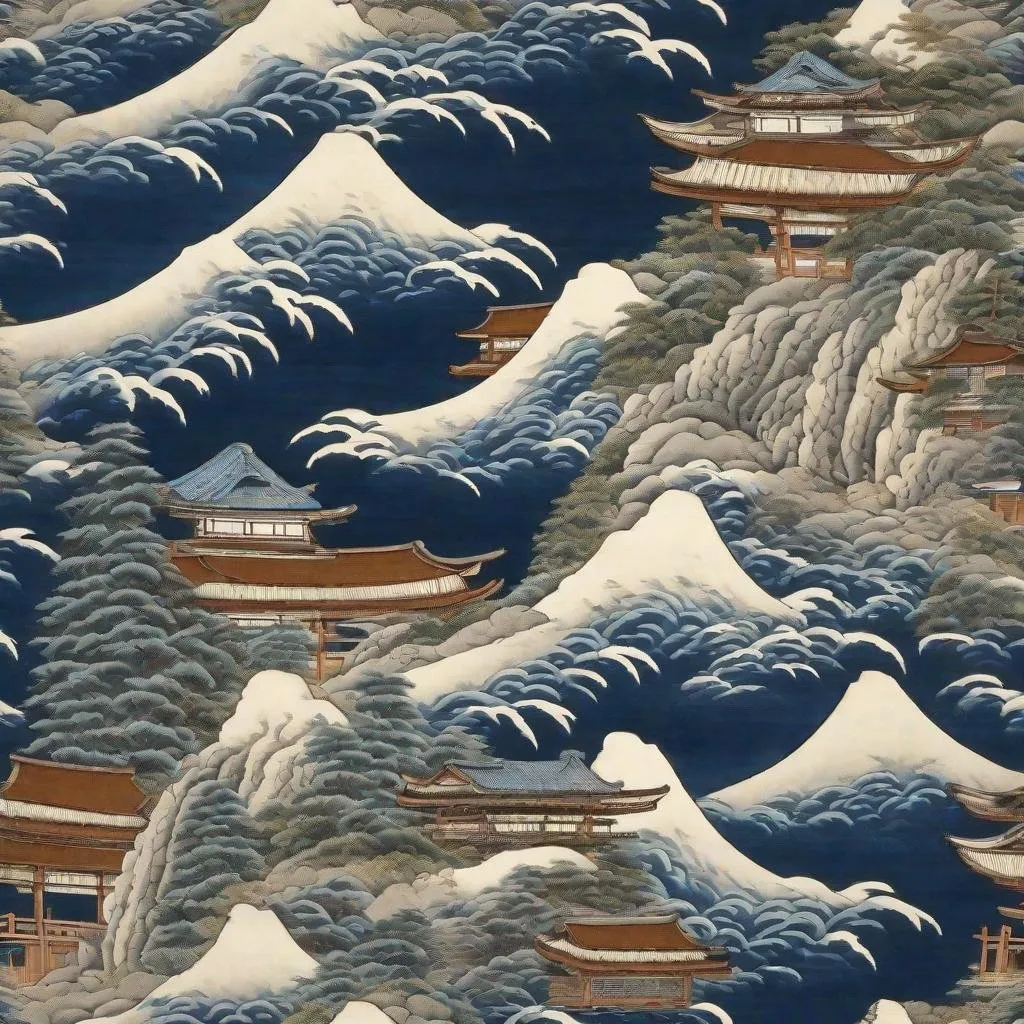 Prompt: traditional japanese silk painting, in the style of Katsushika Hokusai, perfect composition, hyperrealistic, super detailed, 8k, high quality, trending art, trending on artstation, sharp focus, studio photo, intricate details, highly detailed