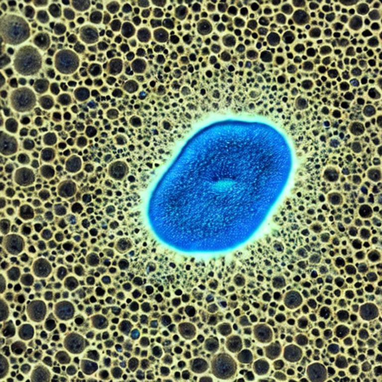 Prompt: amoeba under microscope