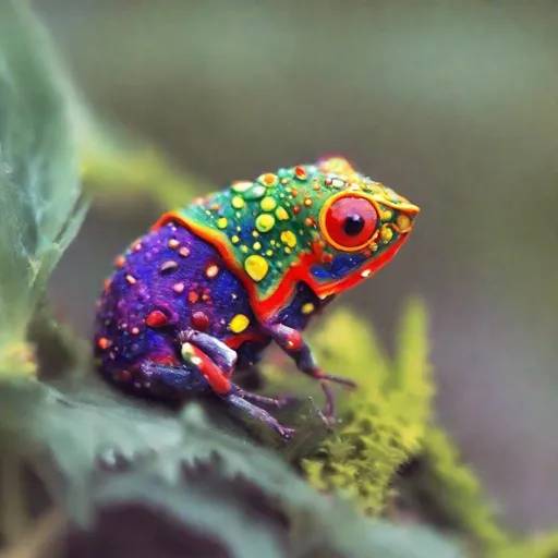 Prompt: little colorful creature