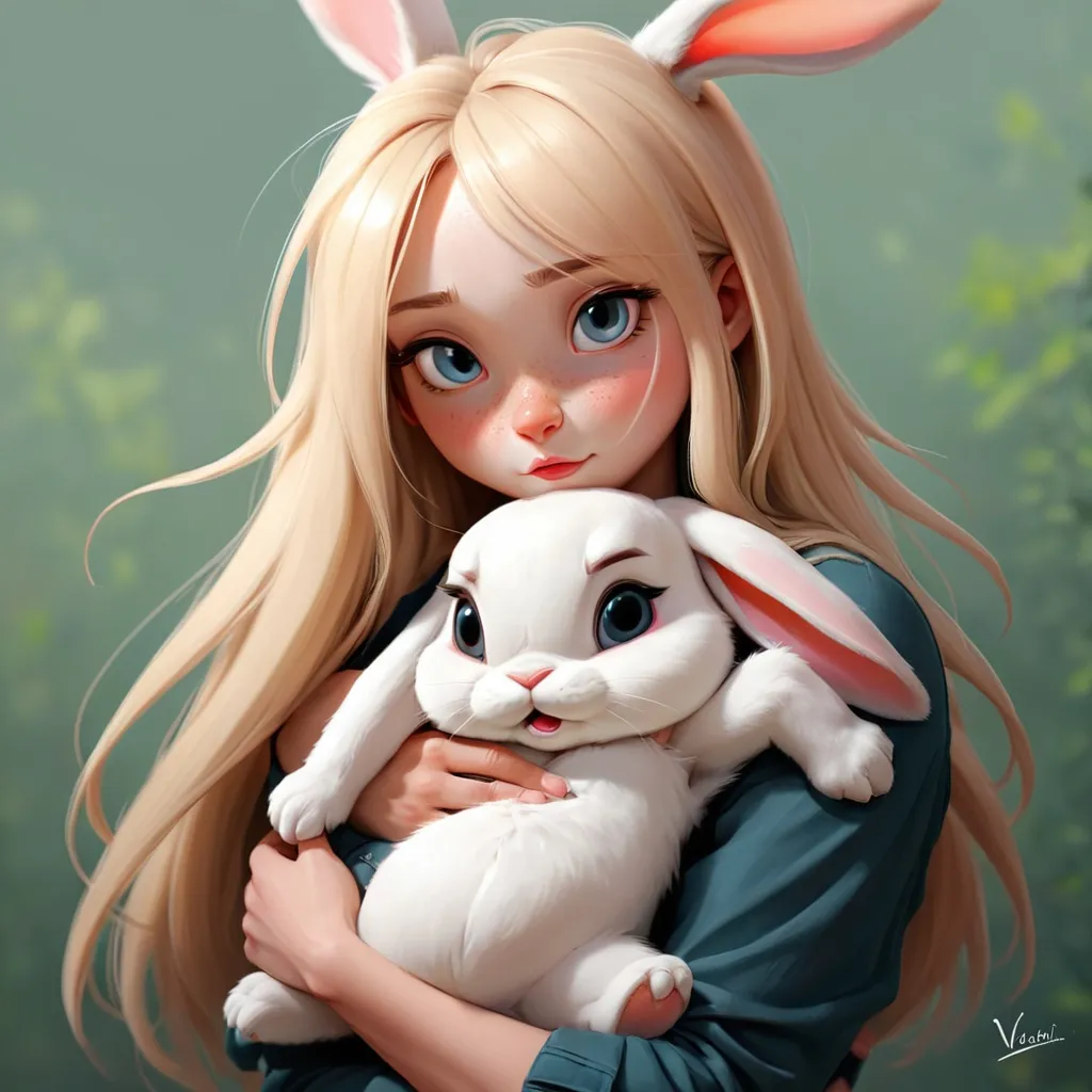 Prompt: Hold me right bunny, by vVinchi