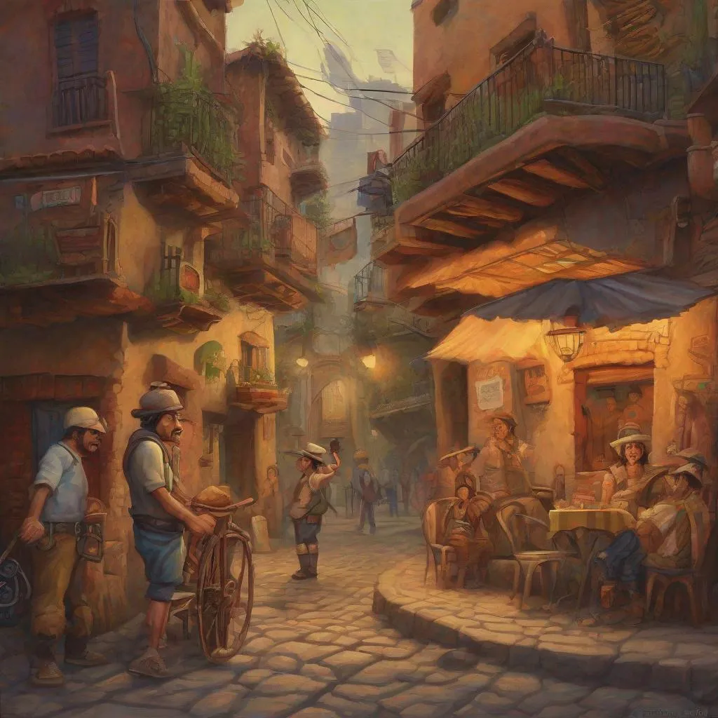 Prompt: El Chavo del Ocho, Mexico City, warm atmosphere, cartoony style, extremely detailed painting by Greg Rutkowski and by Henry Justice Ford and by Steve Henderson 

