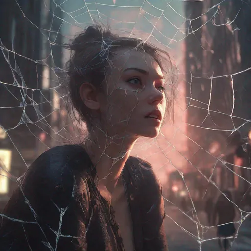 Prompt: anthropomorphic Arachnid woman, gothic, style of Sui Ishida, Guweiz, Bo Bartlett, ilya kuvshinov, cinematic shot, angry, ultrarealistic, magical vibes, dreamy, luminescent particles, highly detailed, hdr, 8k uhd, sharp focus, dynamic composition, incredibly detailed, spider web, Broken Glass effect, no background, stunning, something that even doesn't exist, mythical being, energy, molecular, textures, iridescent and luminescent scales, breathtaking beauty, pure perfection, divine presence, unforgettable, impressive, breathtaking beauty, Volumetric light, auras, rays, vivid colors reflects