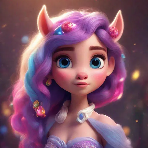 Prompt: Disney Pixar, exquisite new character, cute unicorn, highly detailed, fluffy, intricate details, beautiful big eyes, maximum cuteness, lovely, adorable, beautiful, flawless, masterpiece, soft dramatic moody lighting, radiant love aura, ultra high quality octane render, hypermaximalist, trending on artstation, Anna Dittmann, Tom Blackwell