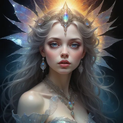 Prompt: art by  Cheryl Griesbach and jasmine becket griffith,luis royo 



an ultra hd detailed painting,
digital art,

, Jean-Baptiste Monge style, bright, beautiful  , splash,  

, Glittering , filigree,  , rim lighting, lights, extremely ,  magic, surreal, fantasy, digital art, , wlop, artgerm and james jean, , Broken Glass effect, no background, stunning, something that even doesn't exist, mythical being, energy, molecular, textures, iridescent and luminescent scales, breathtaking beauty, pure perfection, divine presence, unforgettable, impressive, breathtaking beauty, Volumetric light, auras, rays, vivid colors reflects, Broken Glass effect, no background, stunning, something that even doesn't exist, mythical being, energy, molecular, textures, iridescent and luminescent scales, breathtaking beauty, pure perfection, divine presence, unforgettable, impressive, breathtaking beauty, Volumetric light, auras, rays, vivid colors reflects, Broken Glass effect, no background, stunning, something that even doesn't exist, mythical being, energy, molecular, textures, iridescent and luminescent scales, breathtaking beauty, pure perfection, divine presence, unforgettable, impressive, breathtaking beauty, Volumetric light, auras, rays, vivid colors reflects