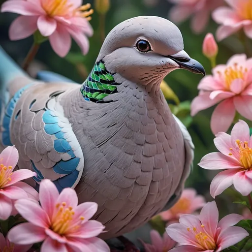 Prompt: beautifully  bird  dove among flowers., Miki Asai Macro photography, close-up, hyper detailed, trending on art station, sharp focus, studio photo, intricate details, highly detailed, by Greg Rutkowski., Miki Asai Macro photography, close-up, hyper detailed, trending on artstation, sharp focus, studio photo, intricate details, highly detailed, by greg rutkowski
, ultra hd, realistic, vivid colors, highly detailed, UHD drawing, pen and ink, perfect composition, beautiful detailed intricate insanely detailed octane render trending on artstation, 8k artistic photography, photorealistic concept art, soft natural volumetric cinematic perfect light