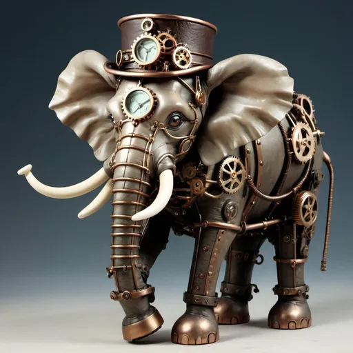 Prompt: A steampunk ELEPHANT