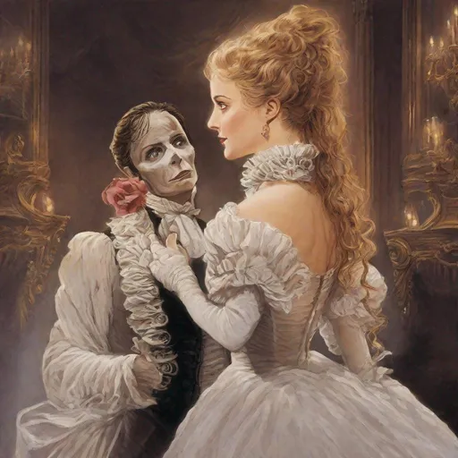 Prompt: phantom of the opera Christine Daee 