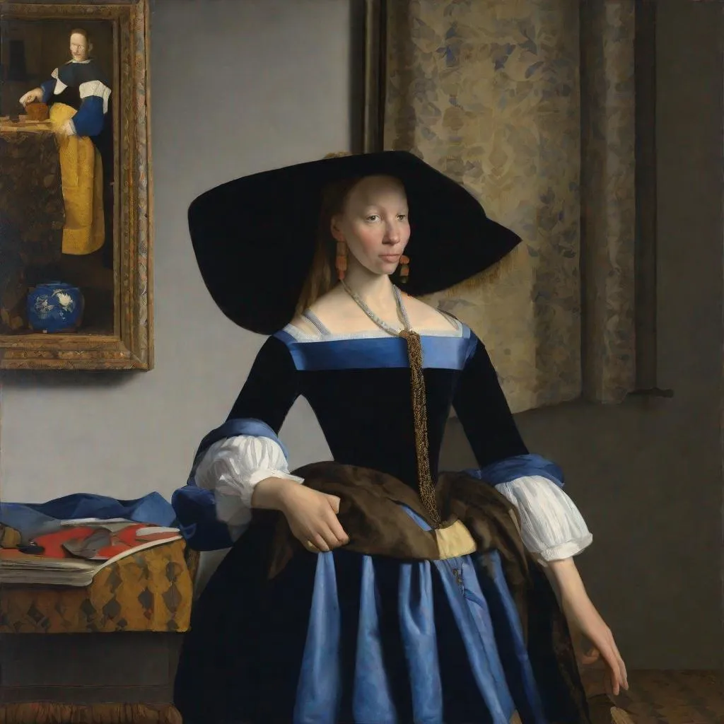 Prompt: Dupli-Kate of Invincible by Johannes Vermeer.