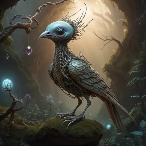 Prompt: epic professional digital art of alien birb, of a twig in a fantasy wonderland Landscape Otherworldly atmospheric lighting, painted, intricate, detailed, by leesha hannigan, wayne haag, reyna rochin, ignacio fernandez rios, mark ryden, iris van herpen, best on artstation, cgsociety, epic, stunning, gorgeous, much wow, cinematic, masterpiece
Artwork by DasAbra 