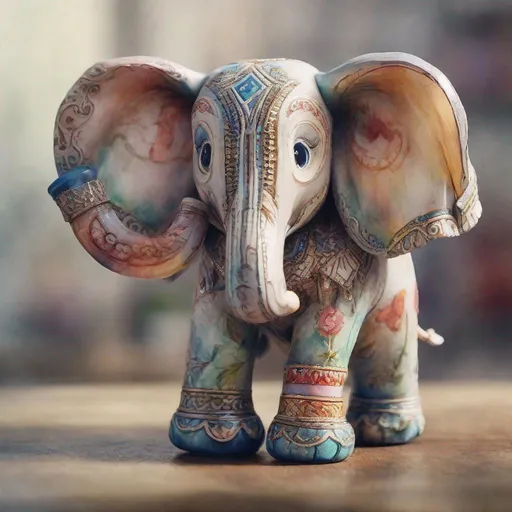 Prompt: elephant toy, Watercolor, trending on artstation, sharp focus, studio photo, intricate details, highly detailed, by greg rutkowski