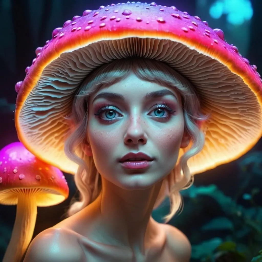 Mushroom fairy. High resolution and detail. Beautifu...