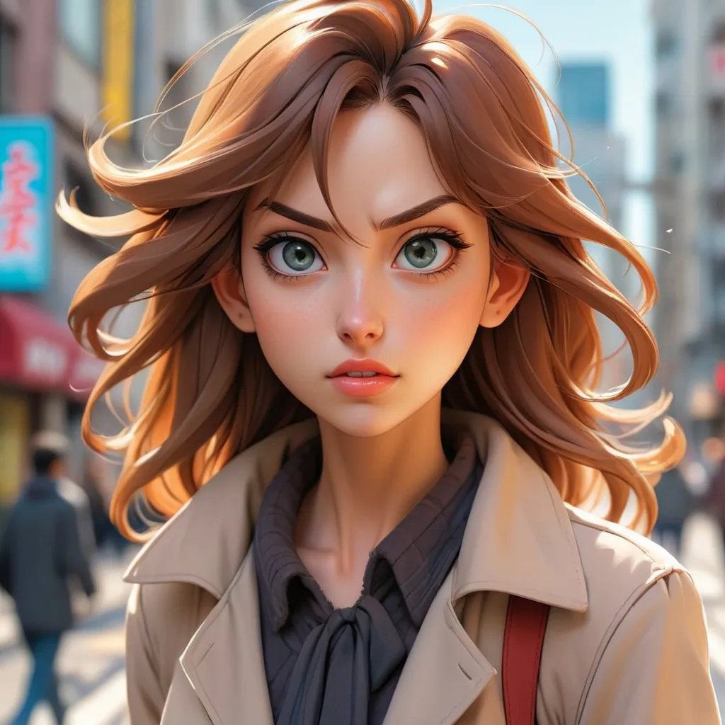 Prompt: (best-quality:0.8),
(best-quality:0.8), perfect anime illustration, extreme closeup portrait of a pretty woman walking through the city