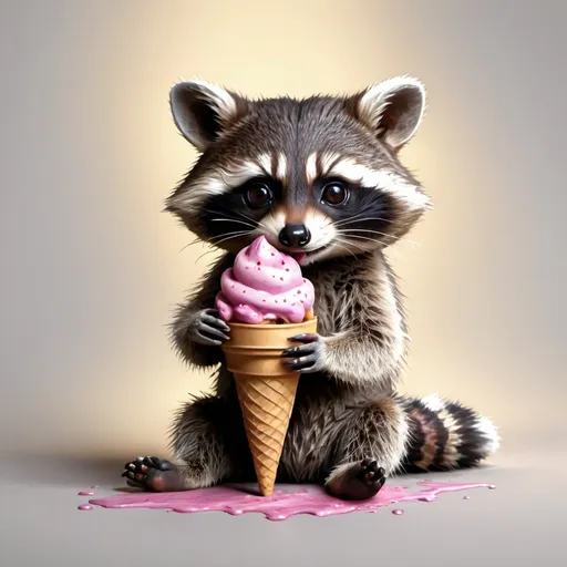 Prompt: baby raccoon holding an ice cream cone in its paws, Gongbi style, watercolor with pattern, realistic, grunge, ultra HD, realistic, bright colors, high detail, UHD drawing, pen and ink, perfect composition, beautiful detailed complex insanely detailed octane render, trending on artstation, artistic 8k photography, photorealistic concept art, soft natural volumetric cinematic perfect light, ultra hd, realistic, vivid colors, highly detailed, UHD drawing, pen and ink, perfect composition, beautiful detailed intricate insanely detailed octane render trending on artstation, 8k artistic photography, photorealistic concept art, soft natural volumetric cinematic perfect light