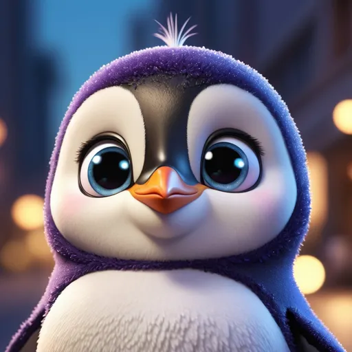 Prompt: Disney Pixar, exquisite new character, cute penguin, highly detailed, fluffy, intricate details, beautiful big eyes, maximum cuteness, lovely, adorable, beautiful, flawless, masterpiece, soft dramatic moody lighting, radiant love aura, ultra high quality octane render, hypermaximalist, trending on artstation, Anna Dittmann, Tom Blackwell