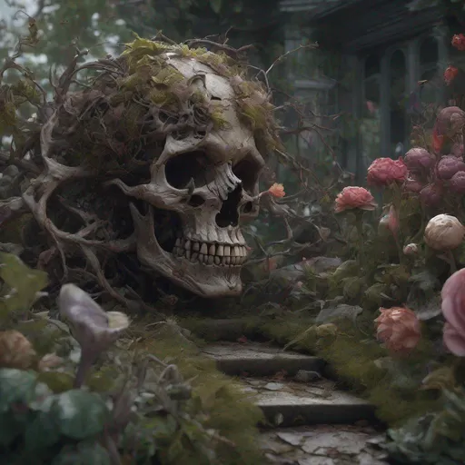 Prompt: a withered garden, trending on artstation, sharp focus, studio photo, intricate details, highly detailed, by greg rutkowski