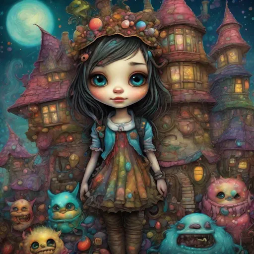 Prompt: Fantasy Realism, mesmerizing HDR, highly detailed, extreme close-up digital art, in the style of andy Kehoe, Jasmine Becket Griffith and Todd Lockwood, that showcases a random cute adorable smiling well-dressed girl and a big adorable fluffy monster, full body view, footwear, colorful houses and Jelly beans all around, intricate background with vibrant ink splatters, deep faded and muted triadic colors, swirls, transparency, dynamic pose, swirls, sharp focus, perfect  line composition, chiaroscuro, luminism, lights, highly detailed, high definition, hyperrealistic, illustration, UHD, cinematic, bright lighting, beyond the realm of reality, 32k, Use digital techniques to enhance the glass texture and the way light refracts through it. Through your artwork, capture the beauty of both the classic Rubik's Cube and the mesmerizing qualities of colored glass, creating an image that evokes wonder and fascination, low poly, isometric art, 3d art, high detail, artstation, concept art, behance, ray tracing, smooth, sharp focus, ethereal lighting, ultra hd, realistic, vivid colors, highly detailed, UHD drawing, pen and ink, perfect composition, beautiful detailed intricate insanely detailed octane render trending on artstation, 8k artistic photography, photorealistic concept art, soft natural cinematic perfect light, ultra hd, realistic, vivid colors, highly detailed, UHD drawing, pen and ink, perfect composition, beautiful detailed intricate insanely detailed octane render trending on artstation, 8k artistic photography, photorealistic concept art, soft natural volumetric cinematic perfect light