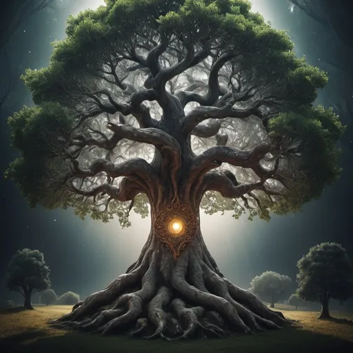 Prompt: (Highly detailed masterpiece, high contrast, dynamic, great quality, Married, wonderful mysterious dream and world tree), Detailed Textures, high quality, high resolution, high Accuracy, realism, color correction, Proper lighting settings, harmonious composition, Behance works, DonM3l3m3nt4lXL,photo r3al