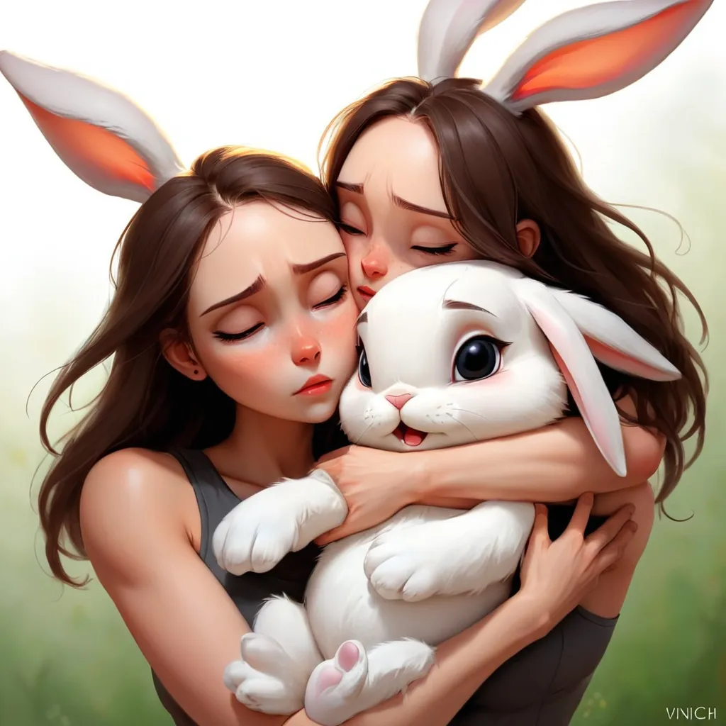 Prompt: Hold me right bunny, by vVinchi