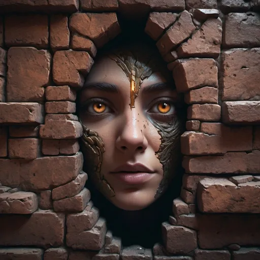 Prompt: a face emerging out of a wall detailed matte painting, deep color, fantastical, intricate detail, splash screen, complementary colors, fantasy concept art, 8k resolution trending on Artstation Unreal Engine 5