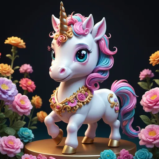 Prompt: a stunning rendition of an adorable unicorn, intricate details, hyperrealistic, Pixar render, very colorful, vibrant, cinematic, ornate, luxury, elite, kawaii chibi