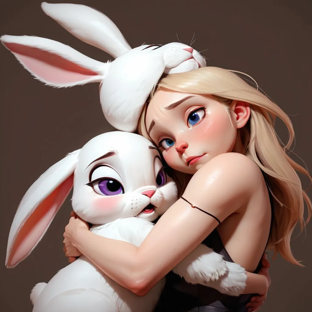 Prompt: Hold me right bunny, by vVinchi