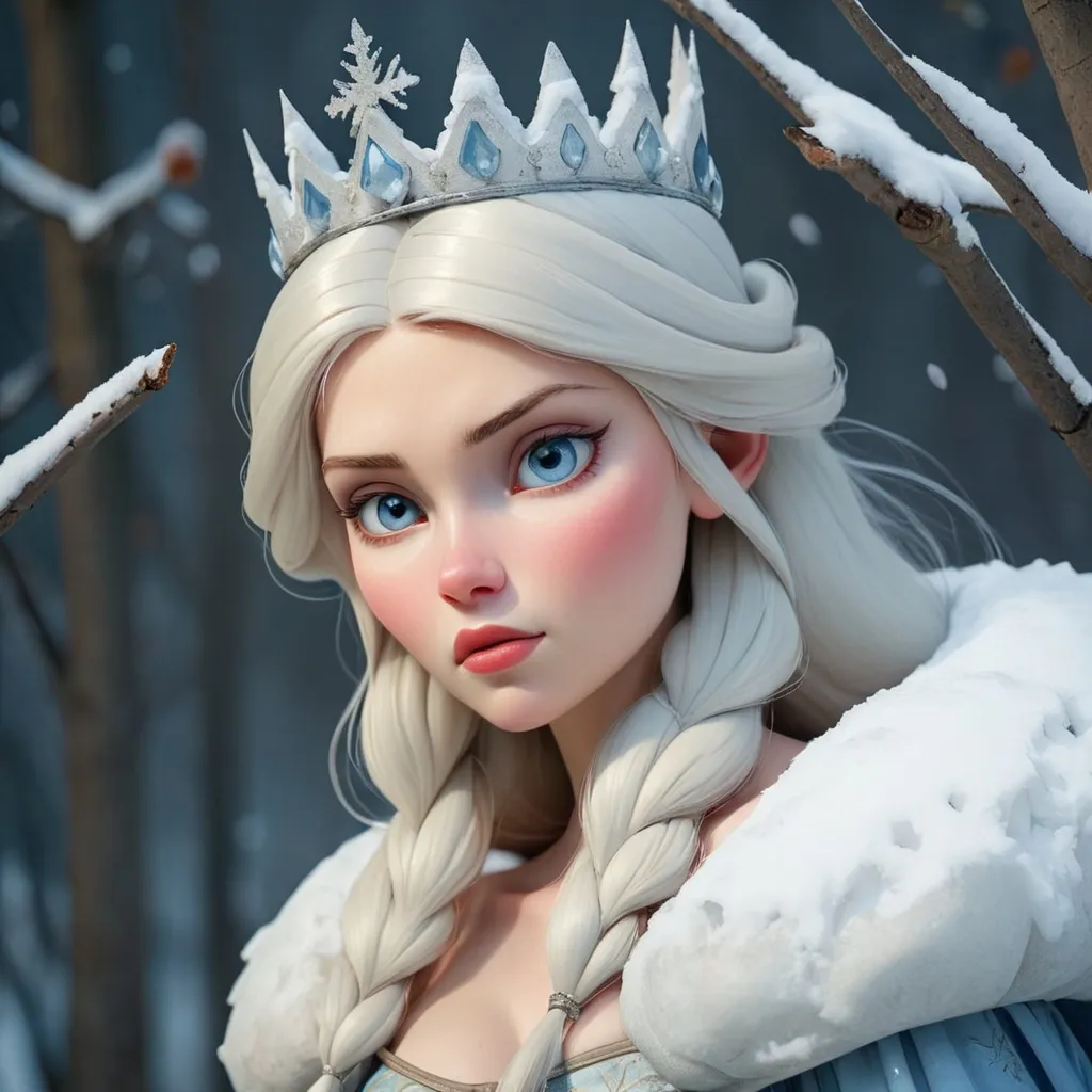 Prompt: snow Queen by Lorenzetti 