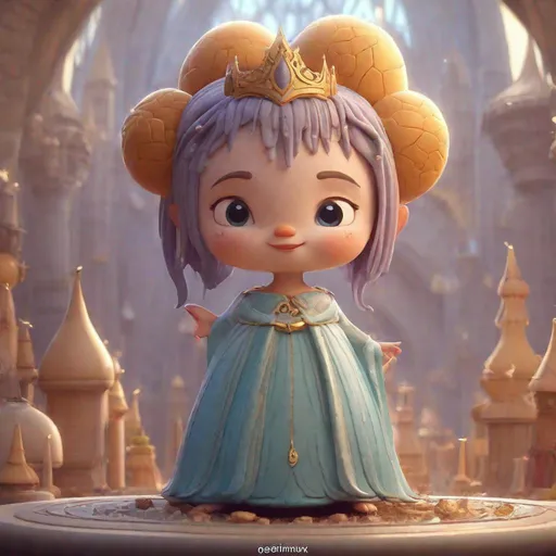 Prompt: super cute fantasay princess 3D concept by Gediminas Pranckevicius, foggy, glowing effect, beautiful detailed, chubby, face realistic, Game Art, hyper detailed, no background, Character Modeling, cartoon, cinematic, raytrace, Trend on artstation, C4D