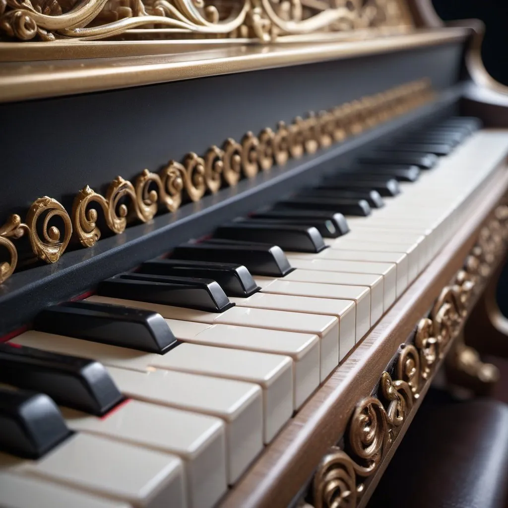 Prompt: piano , Miki Asai Macro photography, close-up, hyper detailed, trending on artstation, sharp focus, studio photo, intricate details, highly detailed, by greg rutkowski