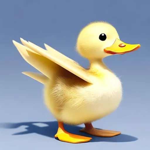 Prompt: a cartoon duckling