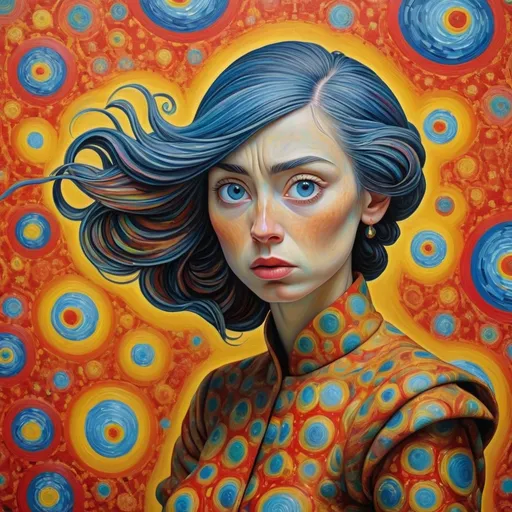 Prompt: The most beautiful painting highly detailed extremely detailed oil on canvas crisp quality colourful Picasso Van Gogh no text klimt Alex Grey Bridget Riley Yayoi Kusama Figurative Art murakami  extremely detailed background