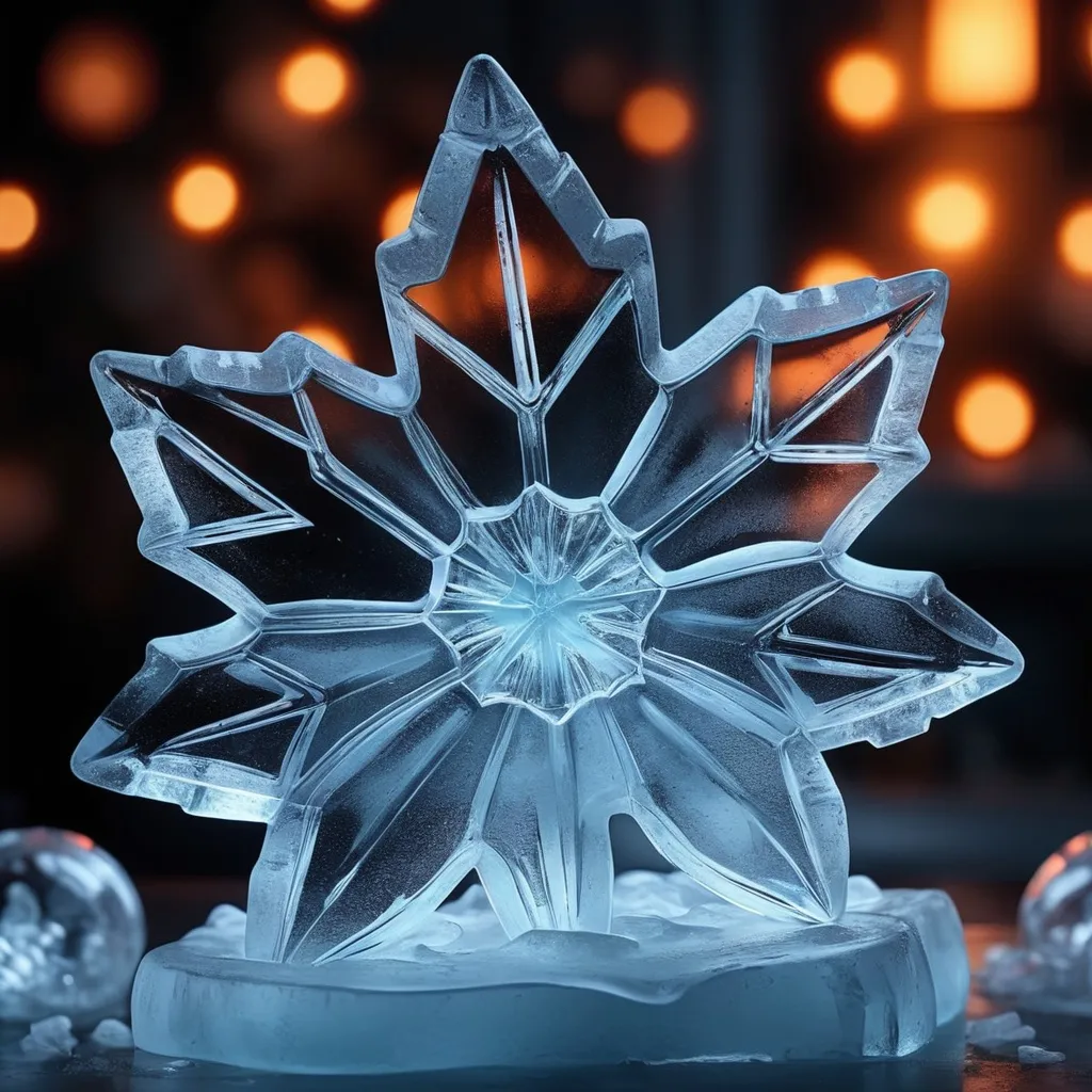 Prompt: cinematic, stunning, minimalist Christmas themed Glowing Ice Sculptures, commercial ad campaign, beautiful shot. 8k. Wallpaper. Extremely detailed