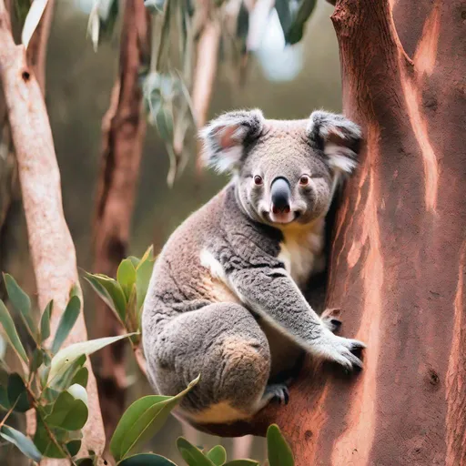 Prompt: a koala on the tree