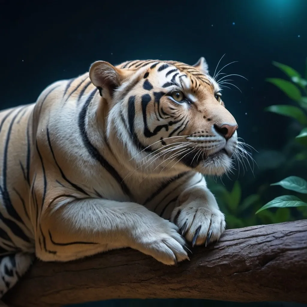 Prompt: The zoo becomes quiet and peaceful at night, with all the animals resting quietly in their homes., Miki Asai Macro photography, close-up, hyper detailed, trending on artstation, sharp focus, studio photo, intricate details, highly detailed, by greg rutkowski