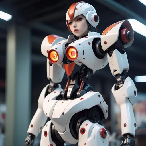 Prompt: japan anime robot look like	"Diebuster", random pose, random background, giant

vintage, miniature. (high detailed skin:1.2), 8k uhd, dslr, soft lighting, ideal human, high quality, film grain, Fujifilm XT3, hyper realistic, detailed head