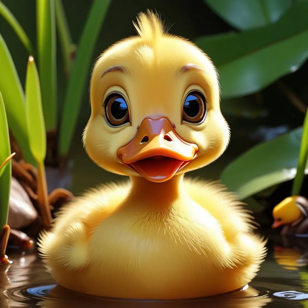 Prompt: a caa cartoon ducklingrtoon duckling