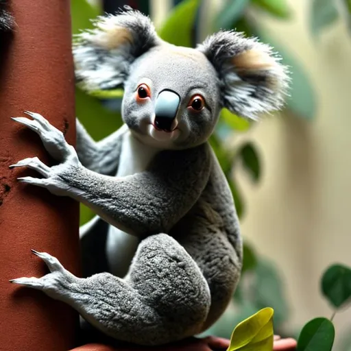 Prompt: a koala on the tree