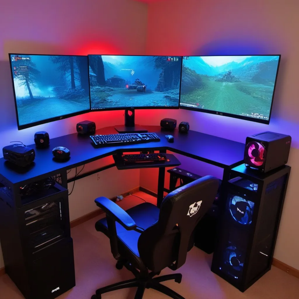 Prompt: pc gaming setup