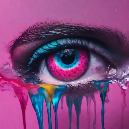 Prompt: Colored ink in water, Dark background, Vaporwave, Aesthetic, Eye-catching, Colorful, 8k