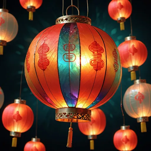 Prompt: Chinese lantern,HD, different styles,No background,illustration, Broken Glass effect, no background, stunning, something that even doesn't exist, mythical being, energy, molecular, textures, iridescent and luminescent scales, breathtaking beauty, pure perfection, divine presence, unforgettable, impressive, breathtaking beauty, Volumetric light, auras, rays, vivid colors reflects