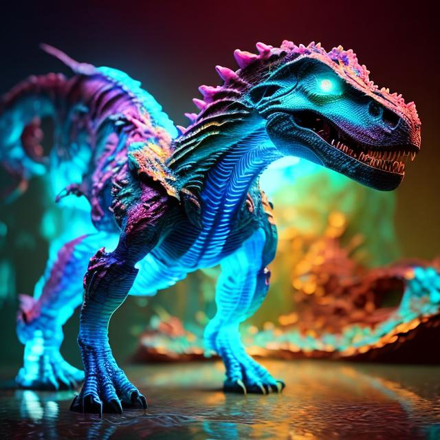 Prompt: a translucent raptor dinosaur in biomechanical body, liquid cooling, intricate circuits, beautiful, elegant, colorful gradient with turquoise, abberation and golden smoke and pink crystal liquid, stunning, render, hyper realistic, octane render, HDR, raytracing, octane render, UE5, autodesk 3D render, extreme detail