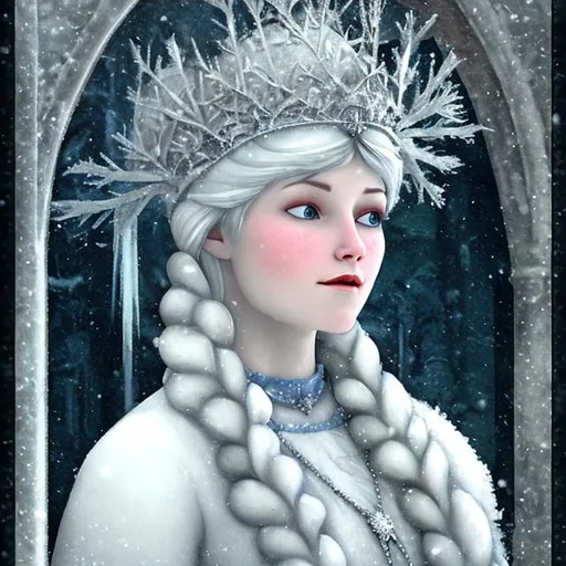 Prompt: snow Queen by Lorenzetti 