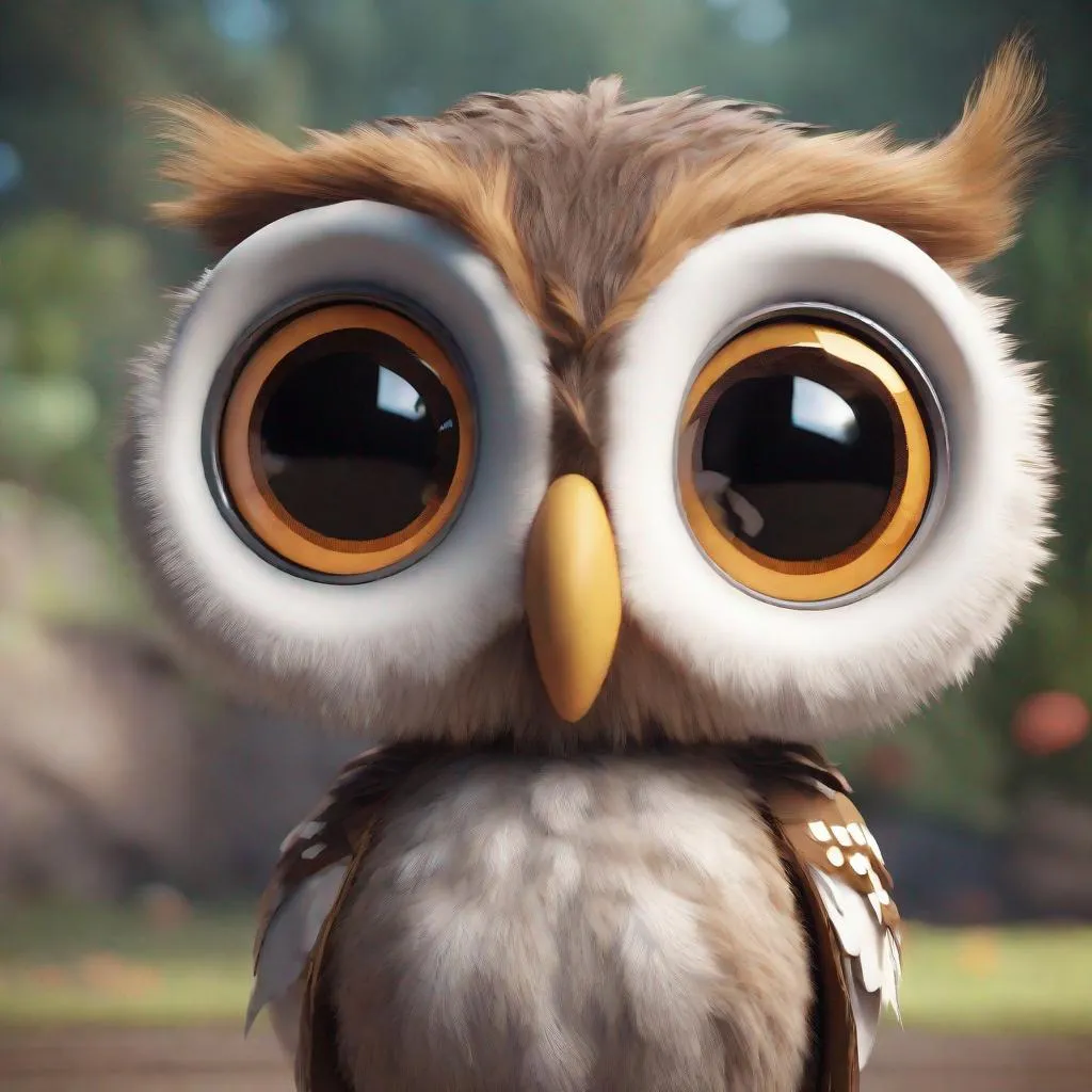 Prompt: 3d  owl,  cute and adorable, cute big circular reflective eyes, long fuzzy fur, Pixar render, unreal engine cinematic smooth, intricate detail, cinematic