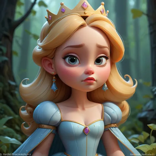 Prompt: super cute fantasay princess 3D concept by Gediminas Pranckevicius, foggy, glowing effect, beautiful detailed, chubby, face realistic, Game Art, hyper detailed, no background, Character Modeling, cartoon, cinematic, raytrace, Trend on artstation, C4D