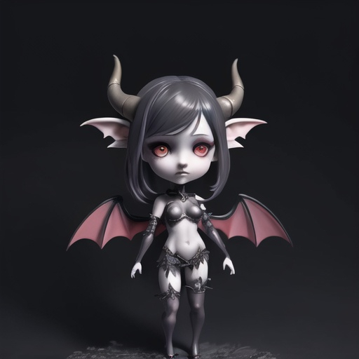 Prompt: fantasy art, digital painting, 

in a foggy underworld,

a beautiful young Angelina Valentine:succubus, red eyes, black bat wings:6, simple black horns, pale skin,

a very sad and empty expression, cinematic atmosphere,

half body, drab colors, muted colors, 

hyperdetailed, ultra-realistic, fractal, textured skin, UHD, fantasy, succubus,