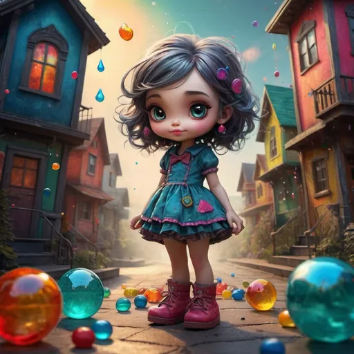 Prompt: Fantasy Realism, mesmerizing HDR, highly detailed, extreme close-up digital art, in the style of andy Kehoe, Jasmine Becket Griffith and Todd Lockwood, that showcases a random cute adorable smiling well-dressed girl and a big adorable fluffy monster, full body view, footwear, colorful houses and Jelly beans all around, intricate background with vibrant ink splatters, deep faded and muted triadic colors, swirls, transparency, dynamic pose, swirls, sharp focus, perfect  line composition, chiaroscuro, luminism, lights, highly detailed, high definition, hyperrealistic, illustration, UHD, cinematic, bright lighting, beyond the realm of reality, 32k, Use digital techniques to enhance the glass texture and the way light refracts through it. Through your artwork, capture the beauty of both the classic Rubik's Cube and the mesmerizing qualities of colored glass, creating an image that evokes wonder and fascination, low poly, isometric art, 3d art, high detail, artstation, concept art, behance, ray tracing, smooth, sharp focus, ethereal lighting, ultra hd, realistic, vivid colors, highly detailed, UHD drawing, pen and ink, perfect composition, beautiful detailed intricate insanely detailed octane render trending on artstation, 8k artistic photography, photorealistic concept art, soft natural cinematic perfect light, ultra hd, realistic, vivid colors, highly detailed, UHD drawing, pen and ink, perfect composition, beautiful detailed intricate insanely detailed octane render trending on artstation, 8k artistic photography, photorealistic concept art, soft natural volumetric cinematic perfect light